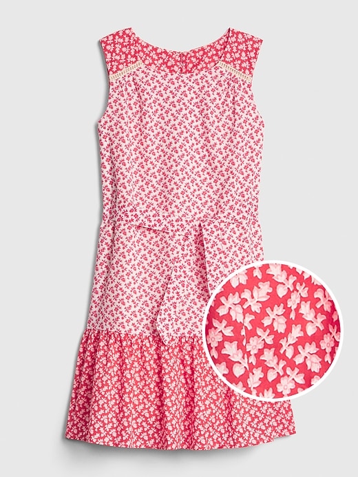 Image number 1 showing, Kids Print Tie-Waist Dress