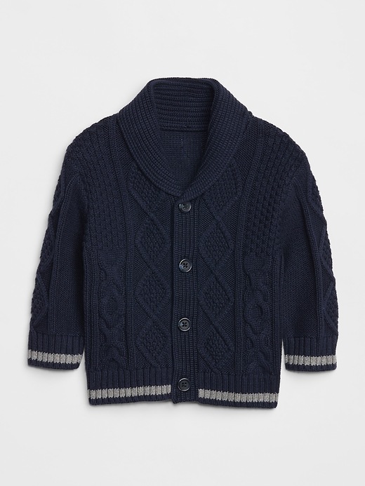 Baby Cable-Knit Shawl Cardi Sweater | Gap