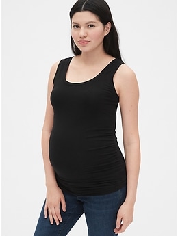 The Maternity Tank in Pure White - hautemama