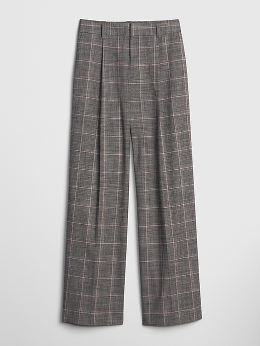 Image number 6 showing, High Rise Plaid Wide-Leg Pants