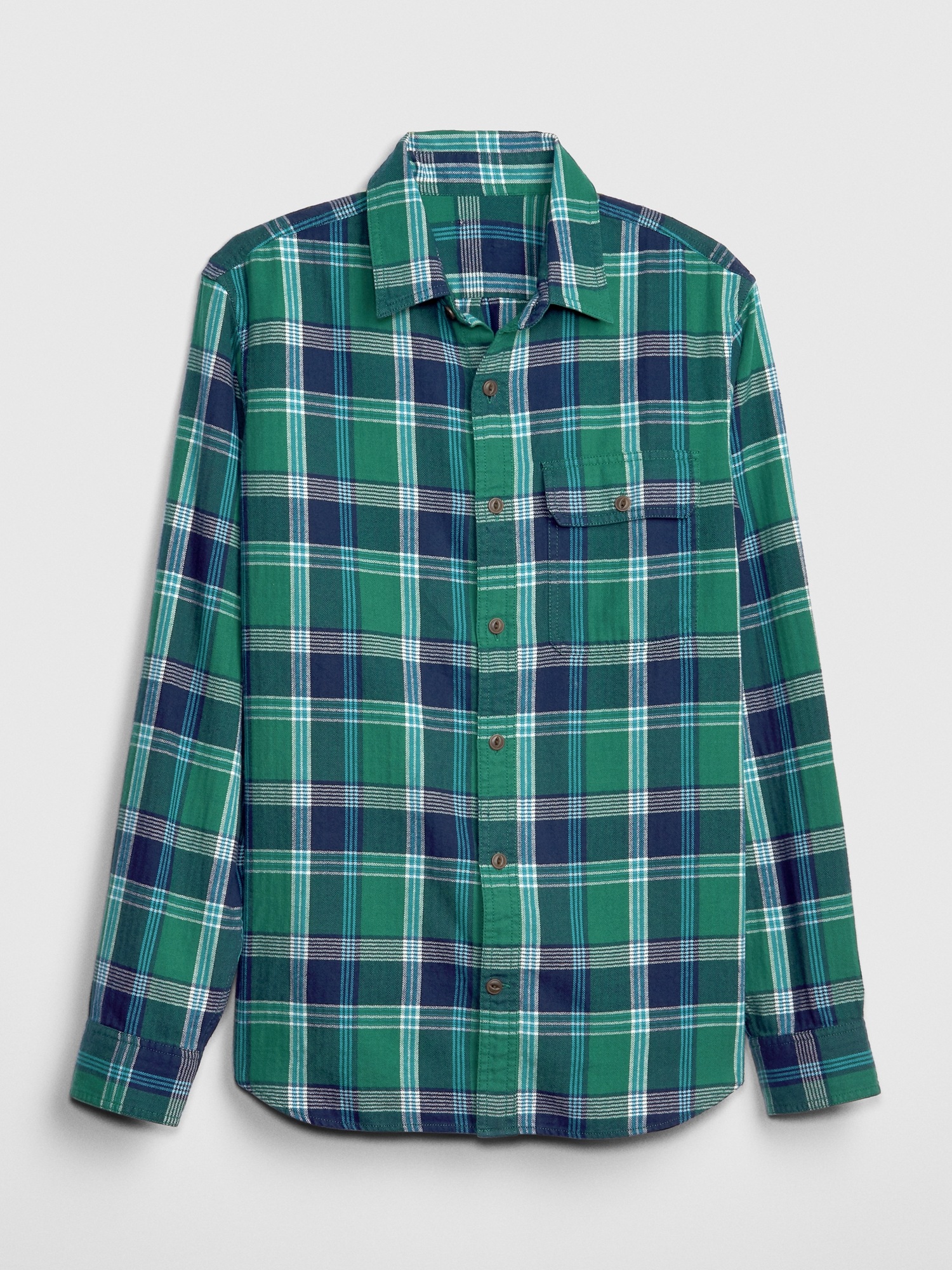 Plaid Flannel Shirt in Standard Fit | Gap