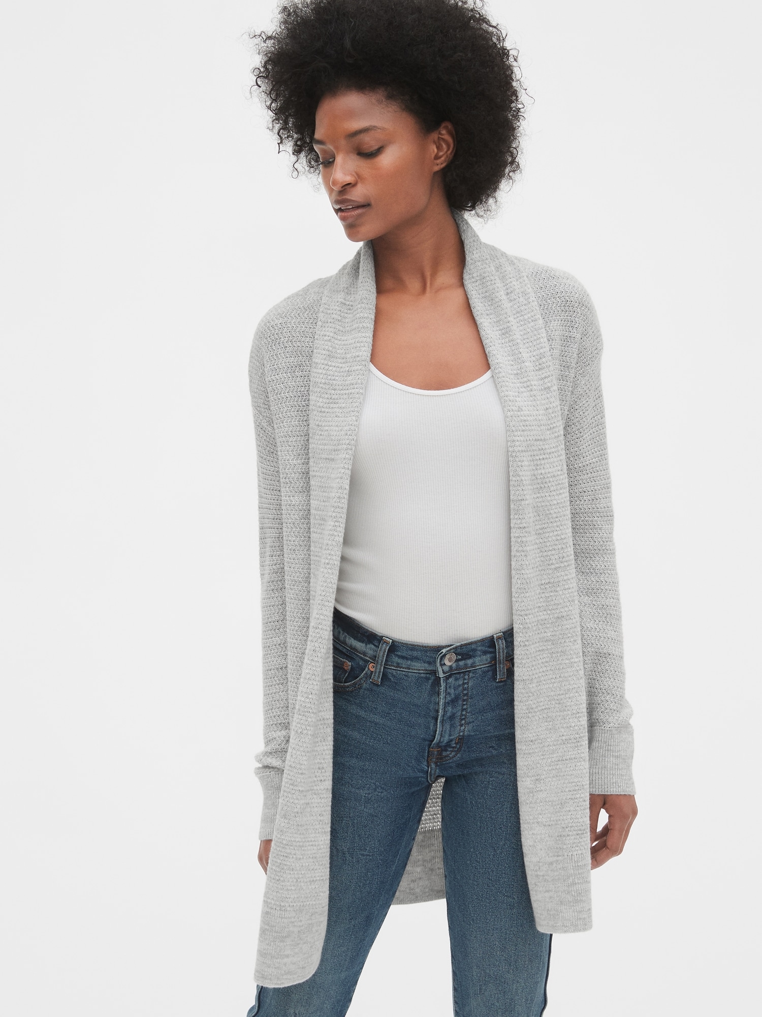 Gap shawl online collar cardigan