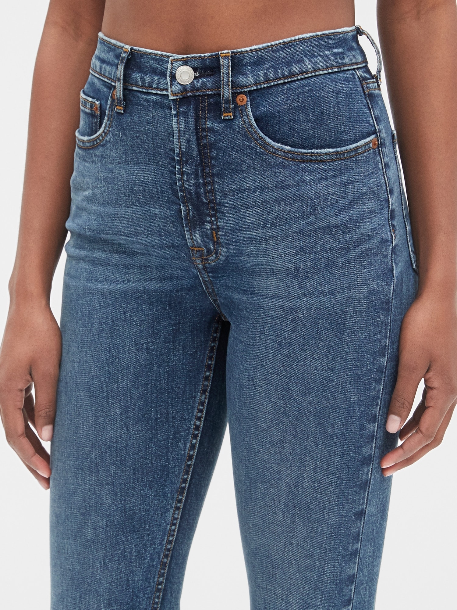 High Rise Cigarette Jeans with Secret Smoothing Pockets Gap