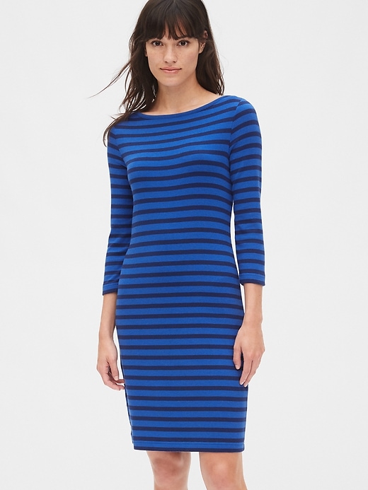 Modern Stripe Boatneck Dress | Gap
