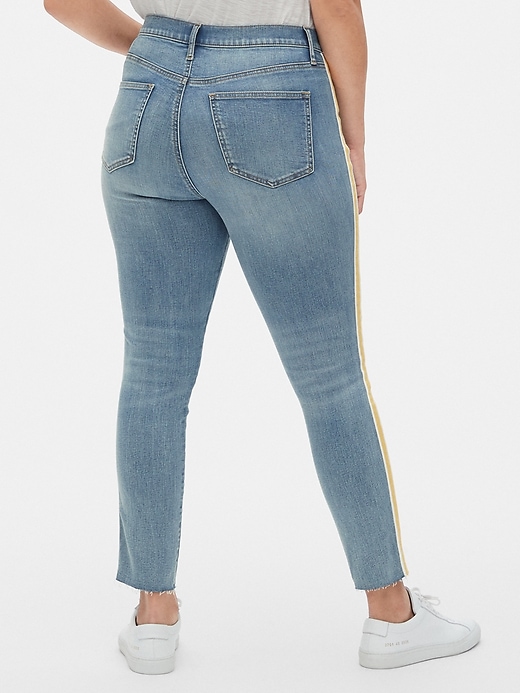 Image number 2 showing, High Rise Side-Stripe True Skinny Ankle Jeans