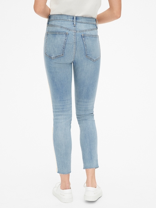 Image number 8 showing, High Rise Side-Stripe True Skinny Ankle Jeans