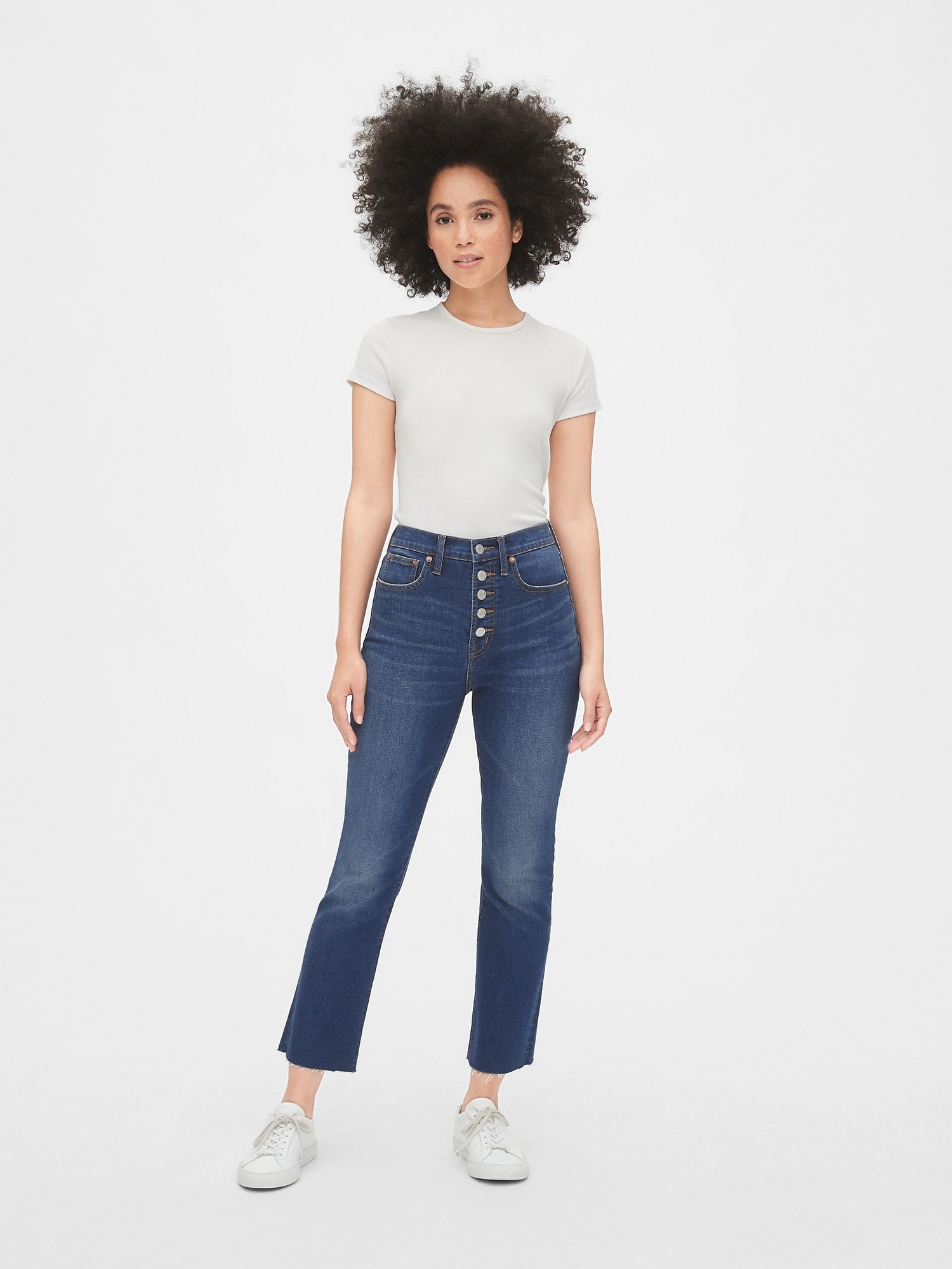 High Rise Crop Boot Jeans with Secret Smoothing Pockets | Gap