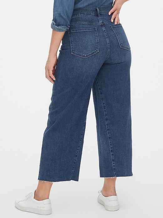Image number 2 showing, High Rise Wide-Leg Crop Jeans with Secret Smoothing Pockets