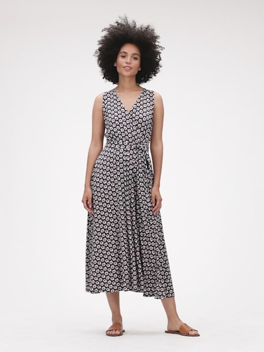 Gap wrap clearance midi dress