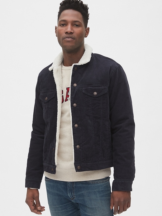 Gap sherpa shop lined corduroy jacket