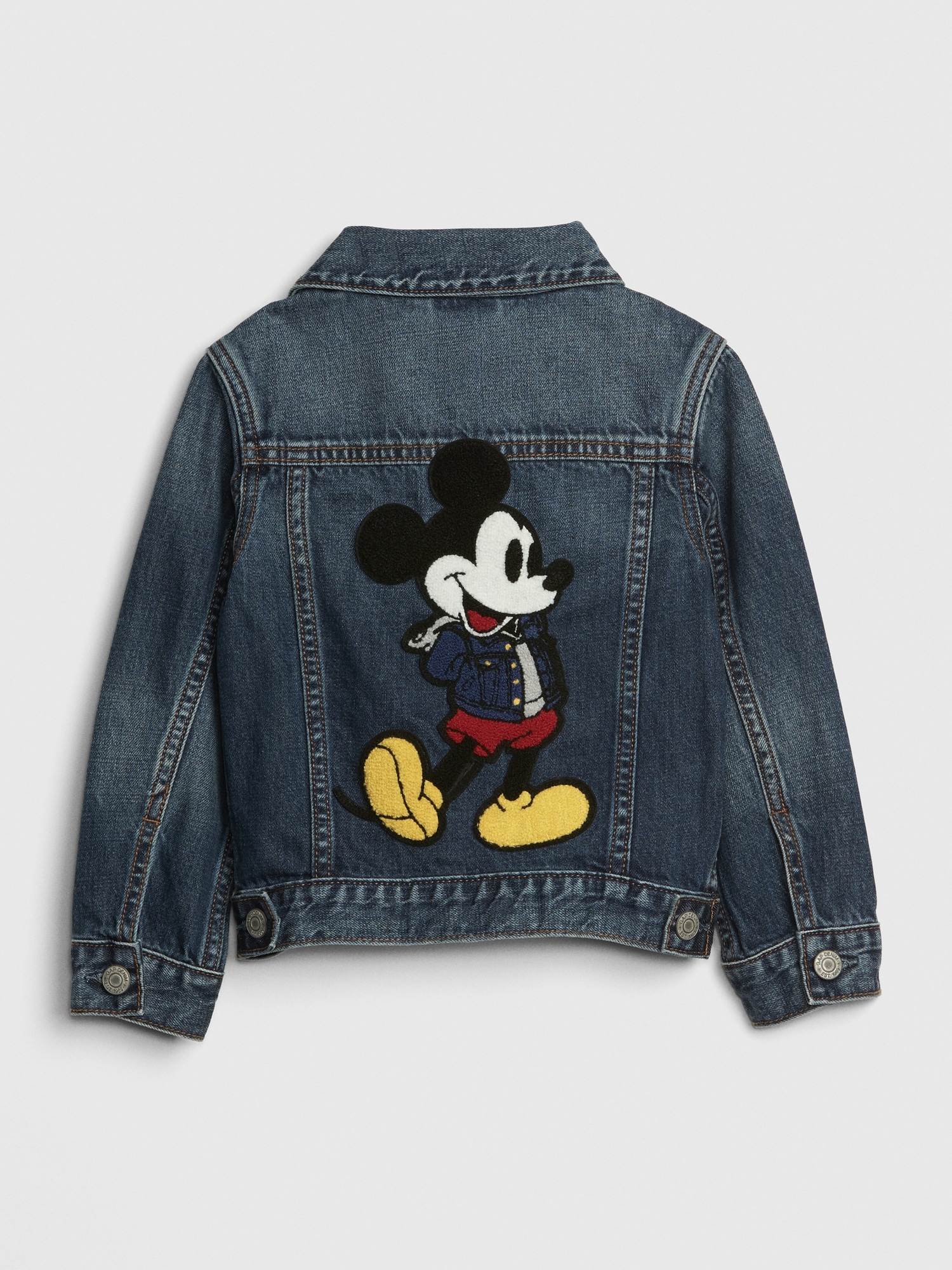 Gap Kids' Baby | Disney Mickey Mouse Icon Denim Jacket In Medium Wash
