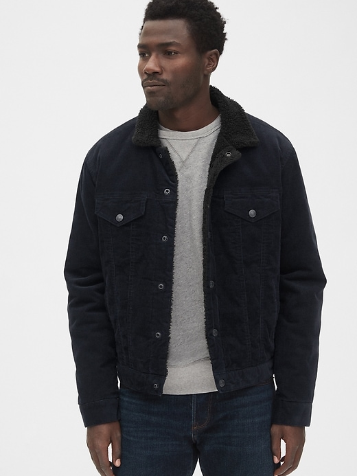 Sherpa-Lined Icon Corduroy Jacket | Gap