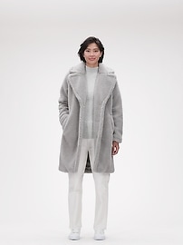 Gap long teddy coat best sale