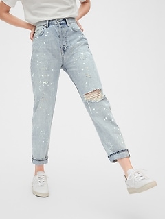 gap destroyed jeans