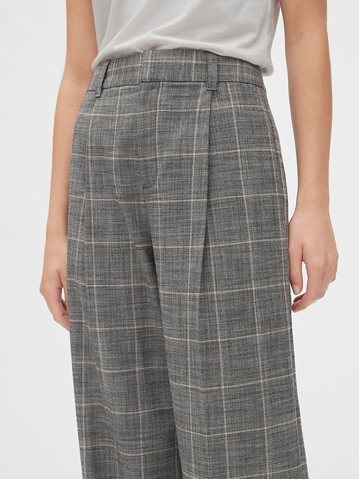 Image number 5 showing, High Rise Plaid Wide-Leg Pants