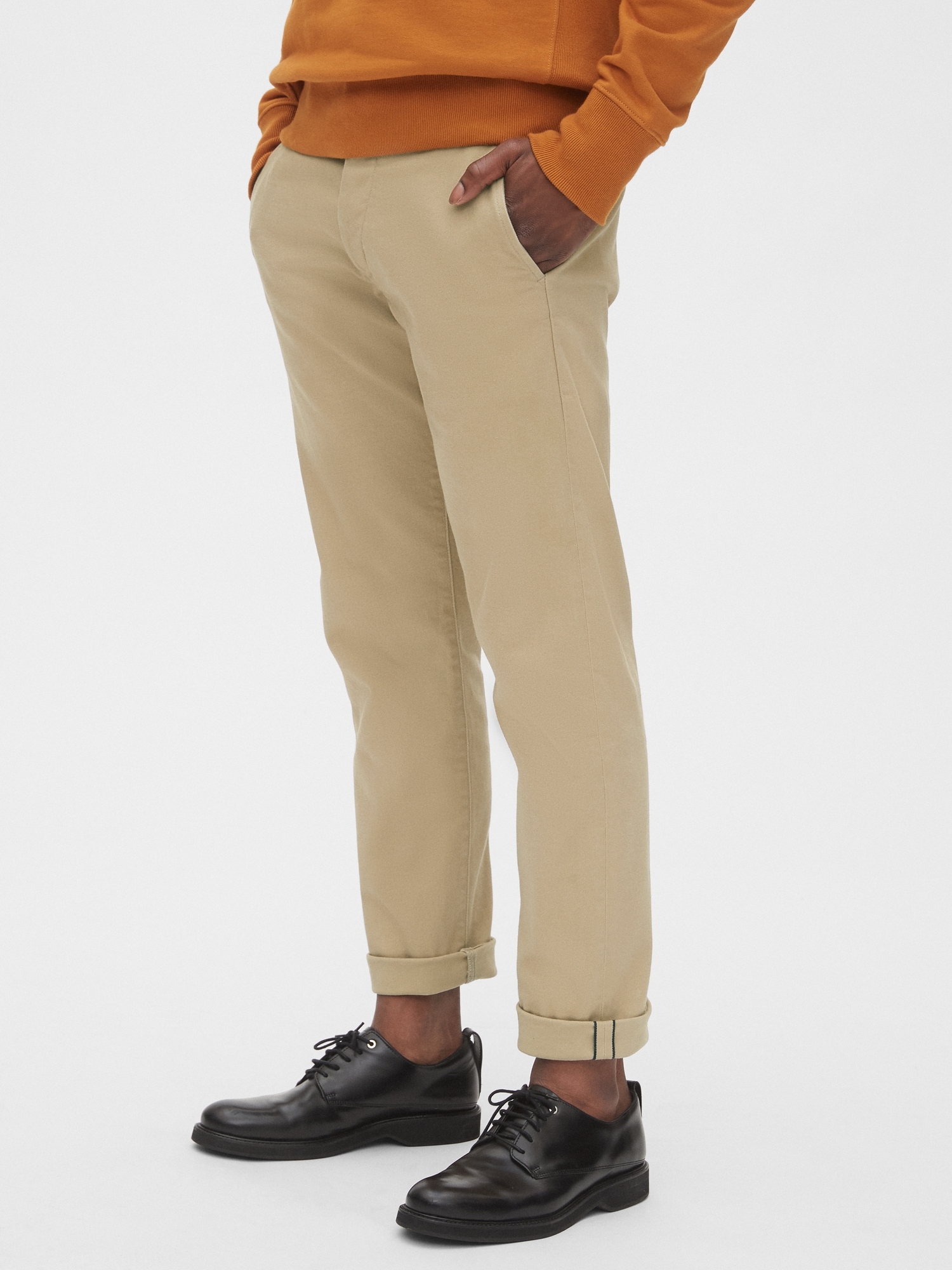 Gap Khakis Tailored Straight Fit Khaki Pants, Men's 29x30 (Grey)