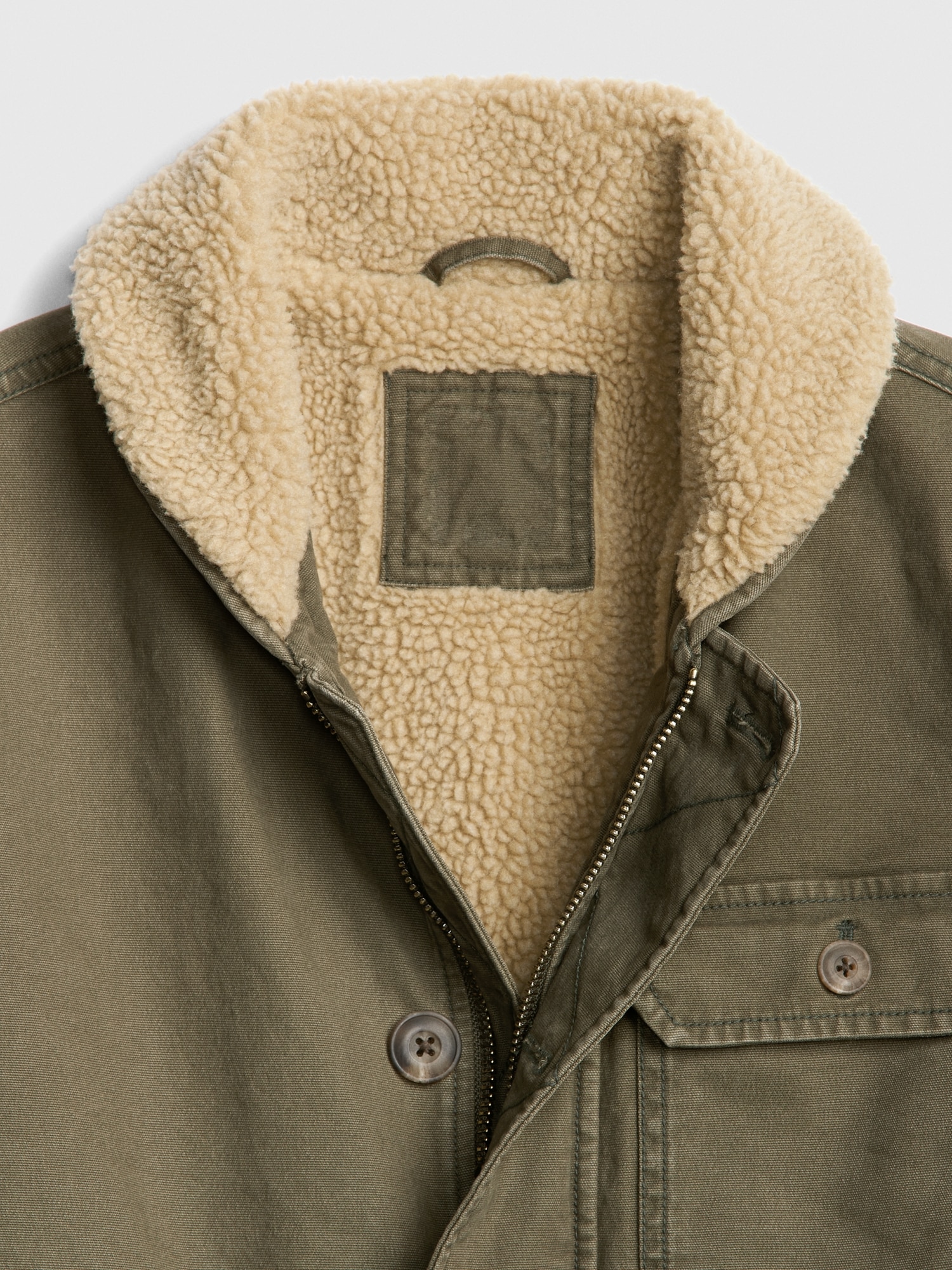 Sherpa-Lined Deck Jacket | Gap