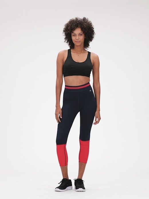 GapFit High Rise Blackout Colorblock Stripe 7/8 Leggings