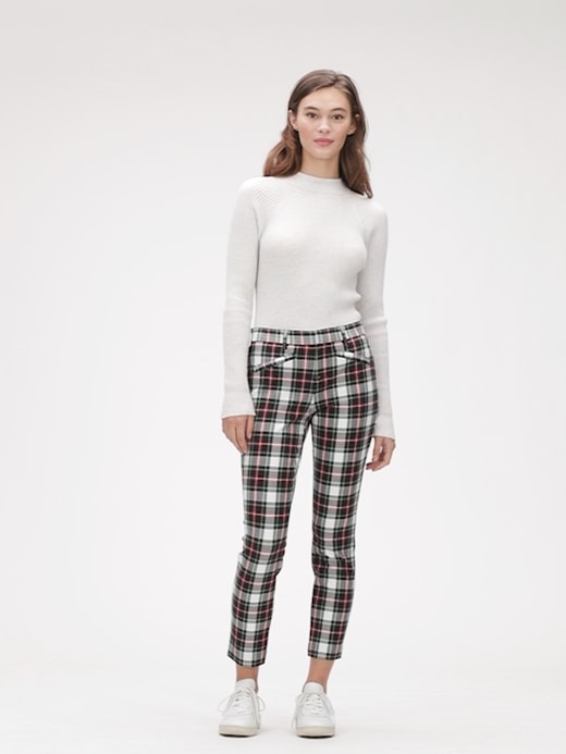 Zara Plaid Pants with Cuffs Size M NEW