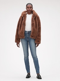 Gap faux fur clearance coat