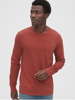 mens long sleeve t shirt with pocket