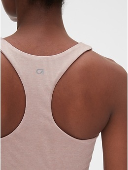 Gap Fit Low Support Ribbed Racerback Sports Bra in Brushed Tech Jersey