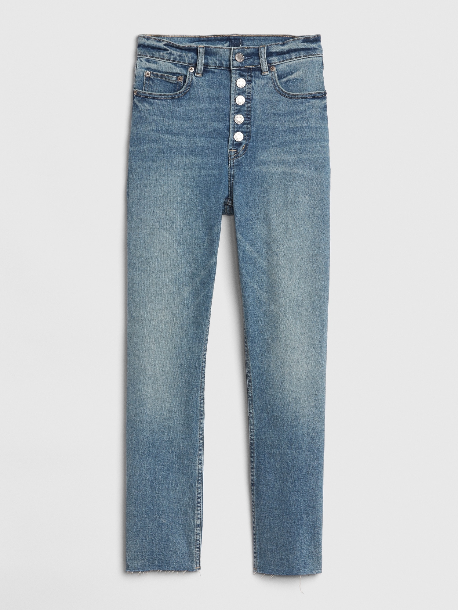 button fly low rise jeans