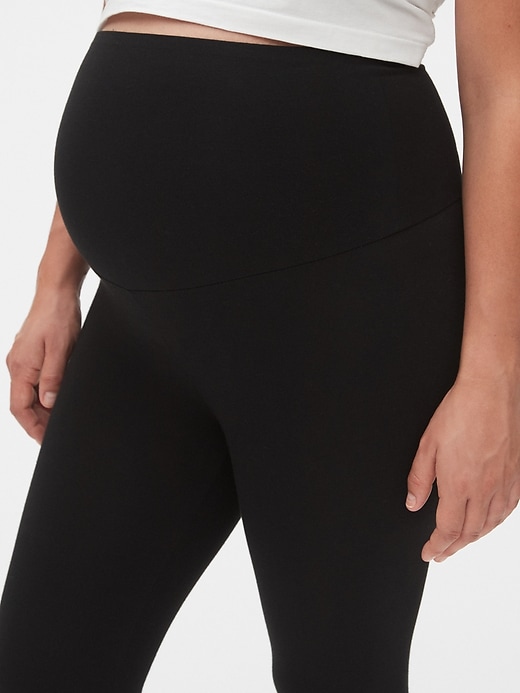 Image number 3 showing, Maternity Pure Body Full Panel Crop Leggings