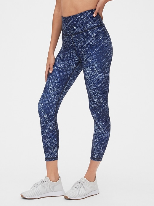 Image number 1 showing, GapFit High Rise Blackout Print 7/8 Leggings