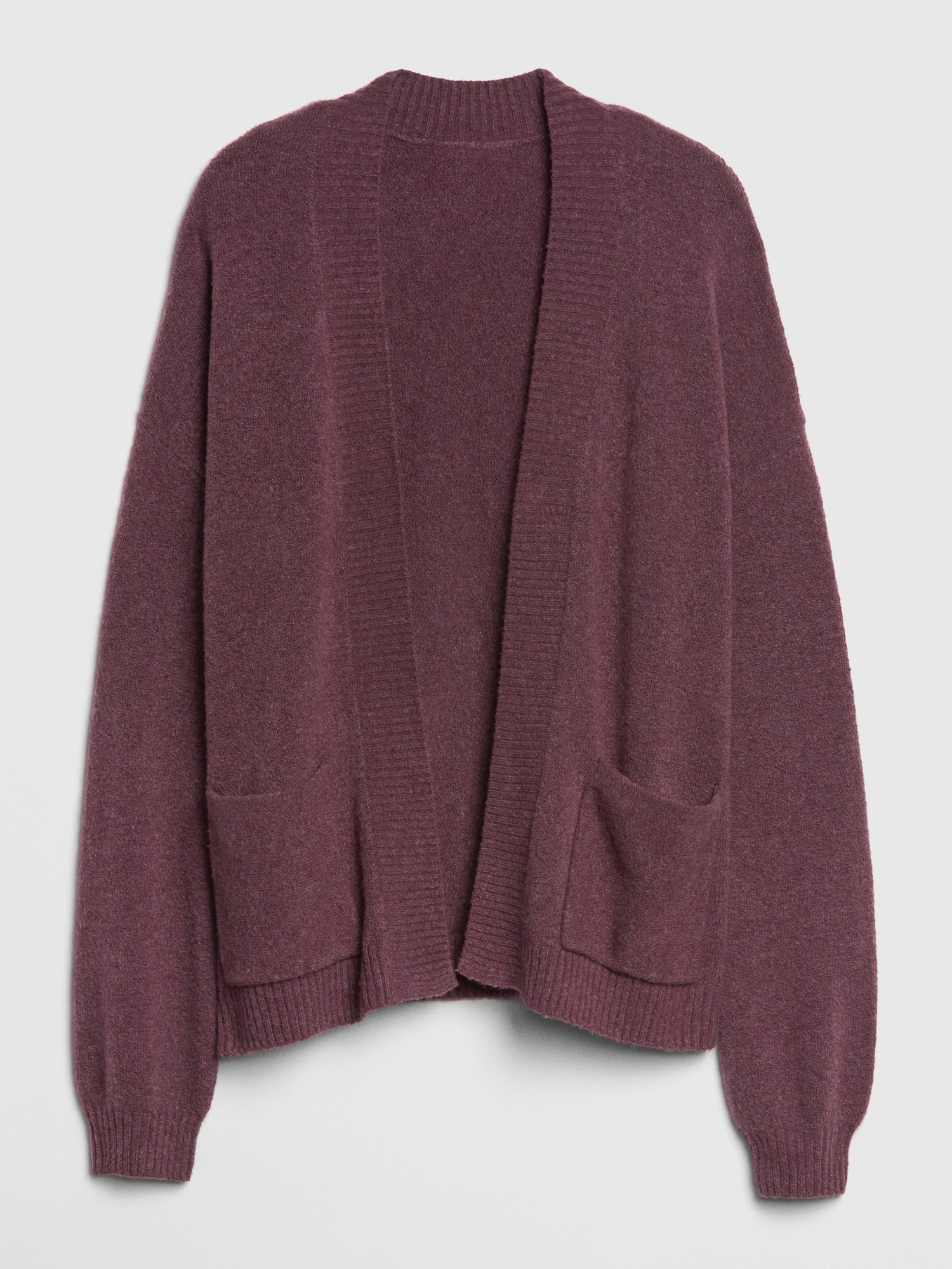 Relaxed Open-Front Cardigan Sweater