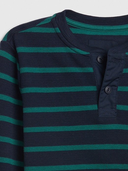 Image number 3 showing, Kids Waffle-Knit Henley T-Shirt