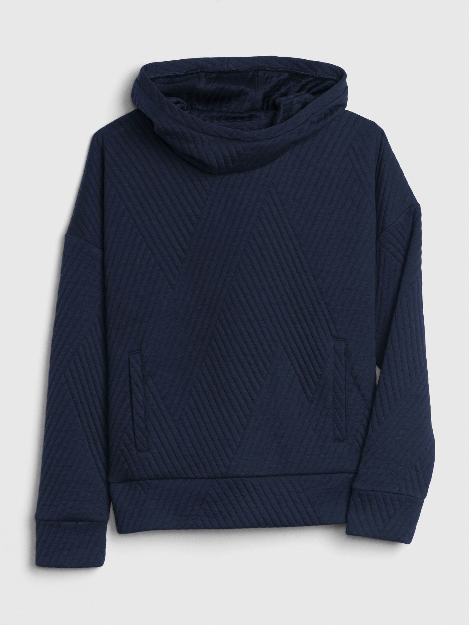 GapFit Jacquard Quilted Pullover Hoodie Gap