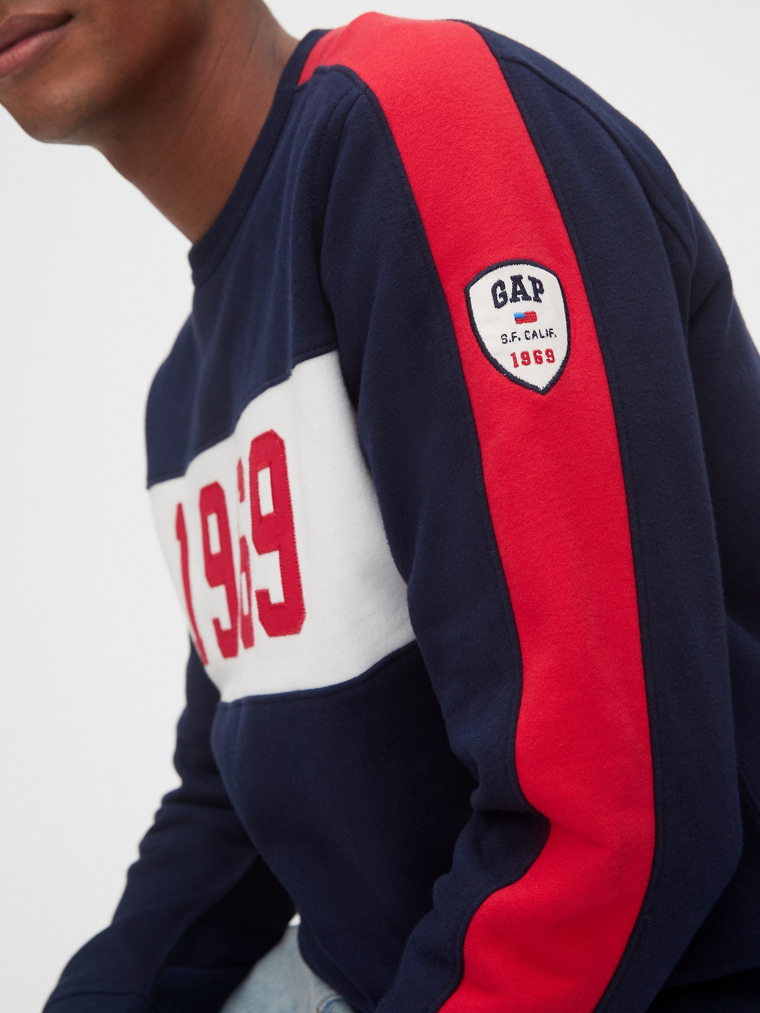 Gap Logo Pieced Crewneck Sweatshirt | Gap