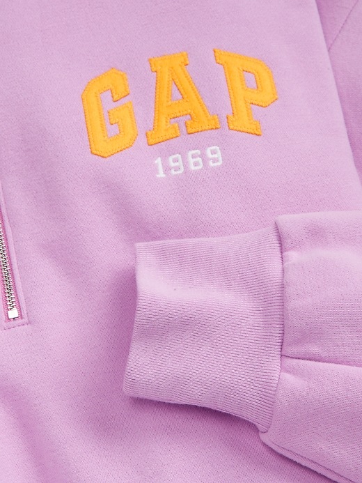 Image number 6 showing, Gap Logo Half-Zip Funnel-Neck Sweatshirt