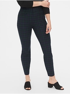 gap plaid skinny ankle pants