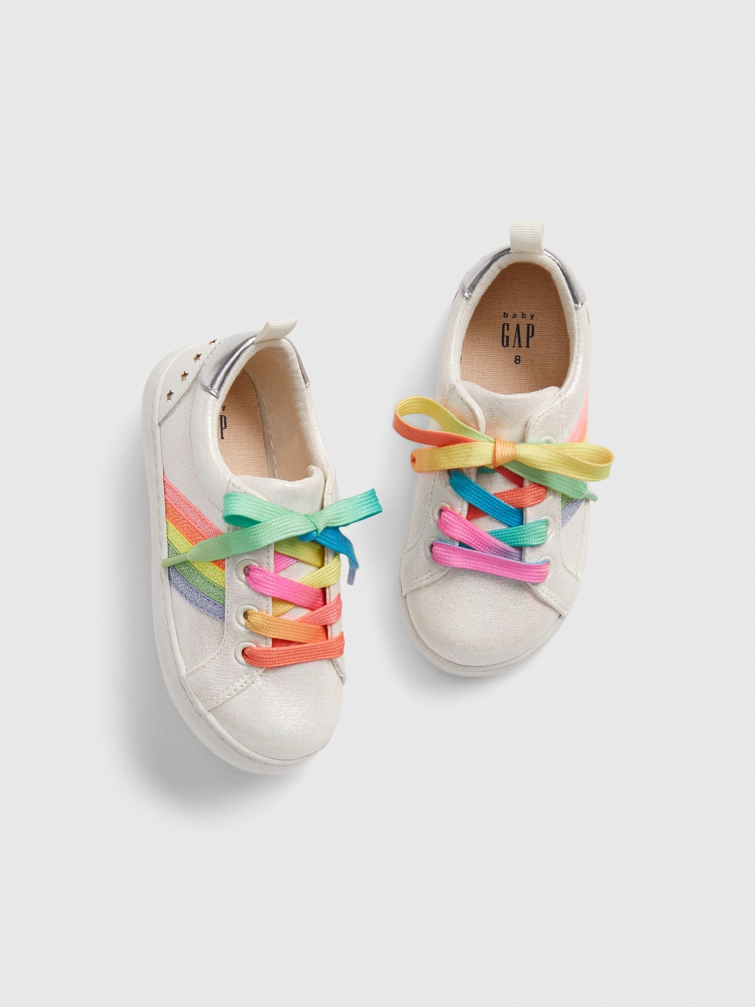 Toddler best sale rainbow sneakers