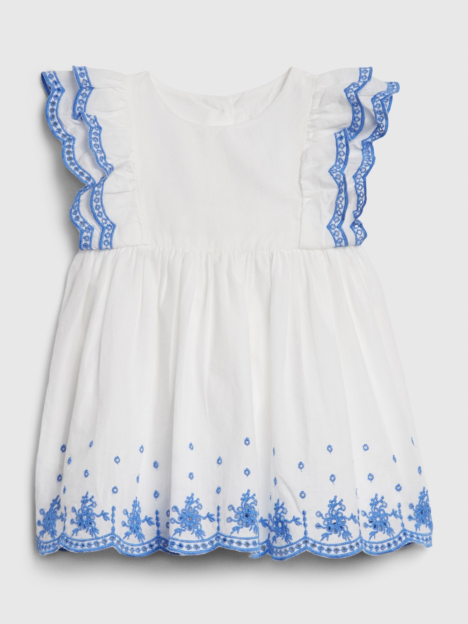 Gap eyelet store flutter dress