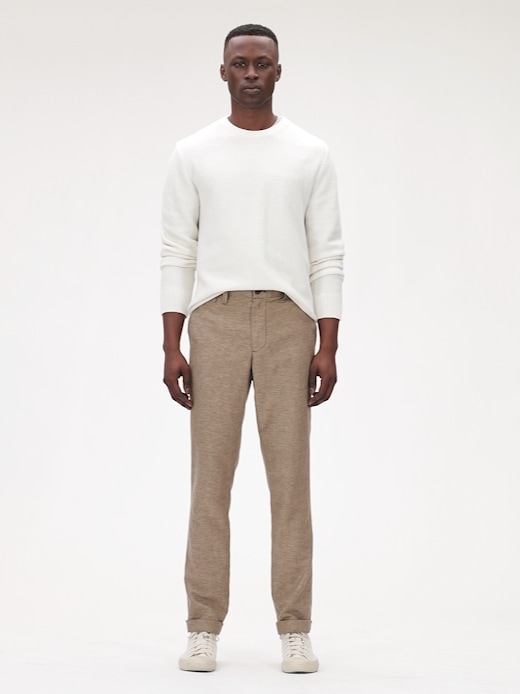 gap linen khakis