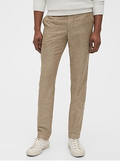 gap linen khakis