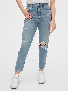 gap high rise mom jeans