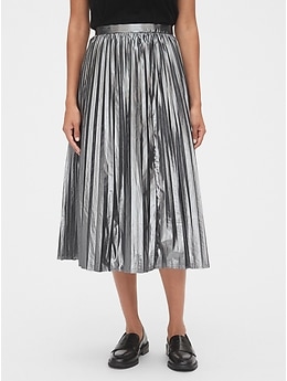 Gap gold pleated discount skirt