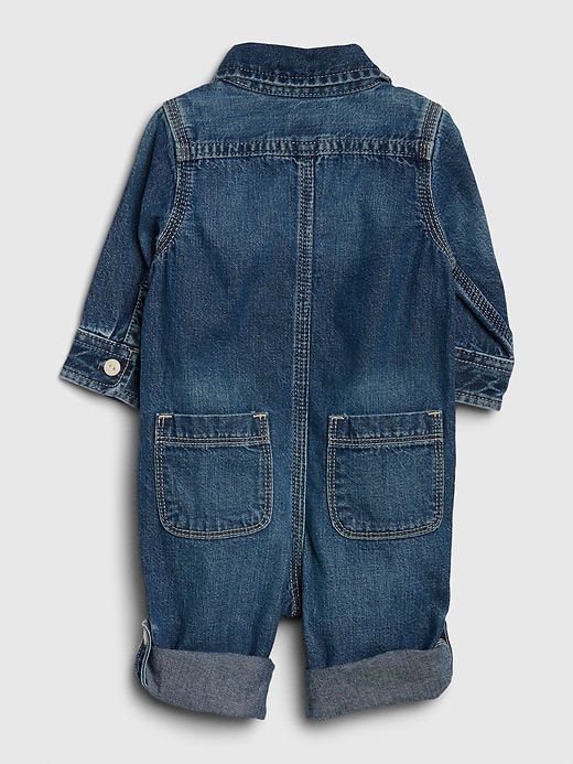 Unisex Kids and Baby Jeans Denim Dungarees in Bear Animal Pattern Online