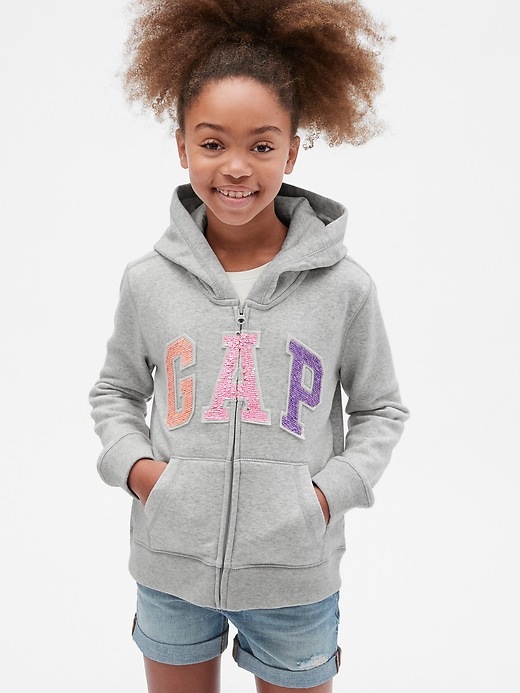Image number 2 showing, Kids Gap Logo Flippy Sequin Hoodie Sweatshirt