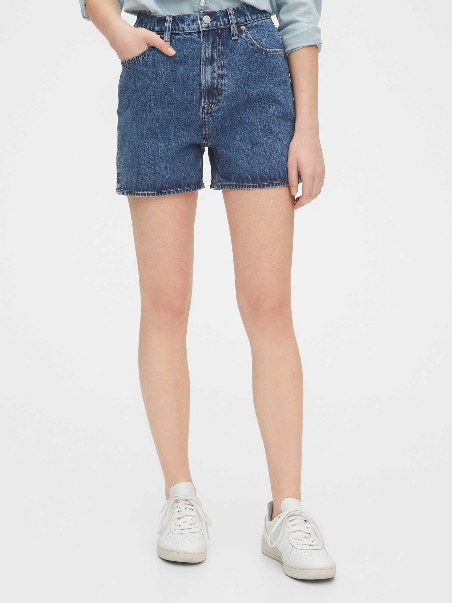 mum jean shorts