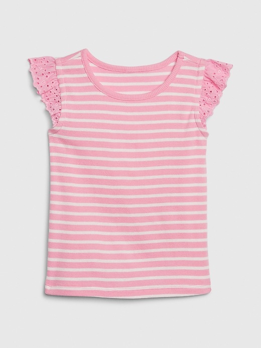 View large product image 1 of 1. Toddler Eyelet Flutter T-Shirt