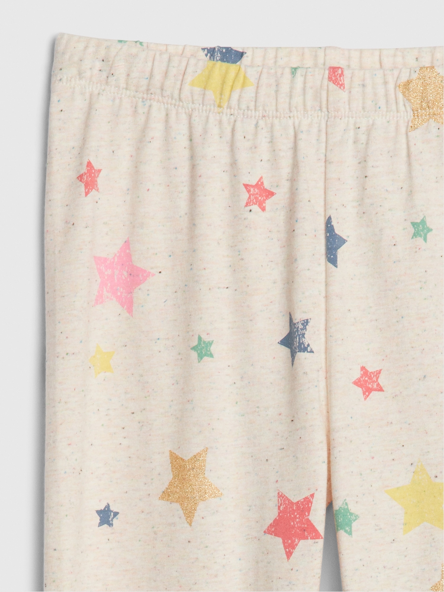 Girls Mix And Match Glitter Star Print Knit Leggings