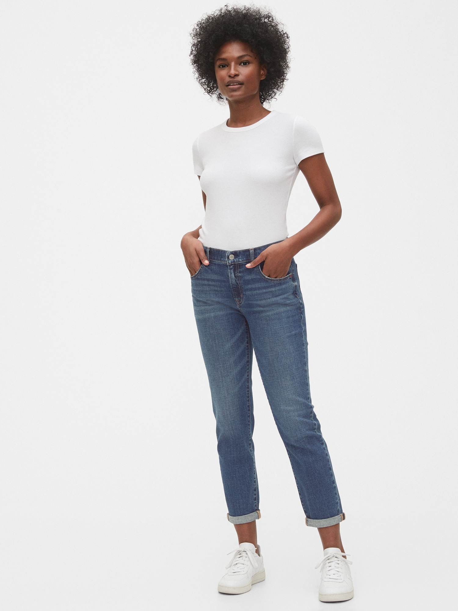 gap black girlfriend jeans