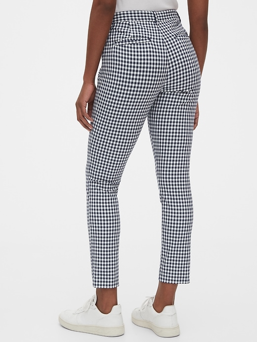 Image number 2 showing, High Rise Gingham Signature Skinny Ankle Pants