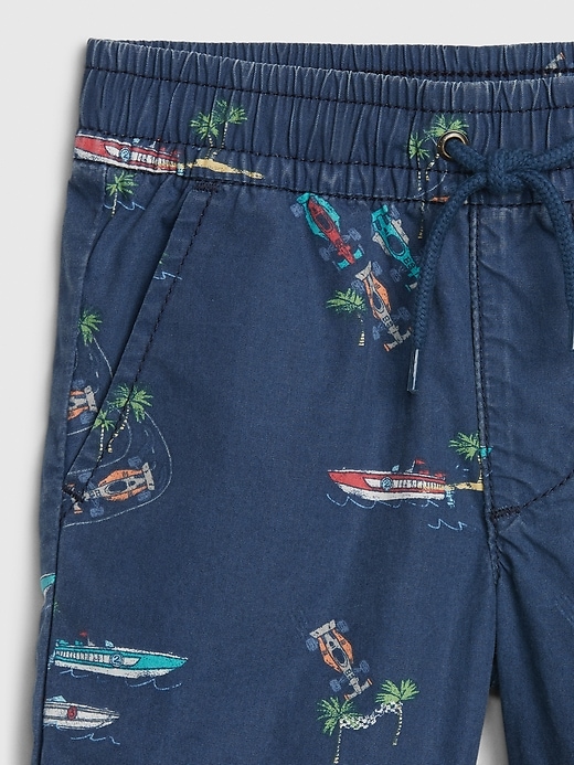Image number 3 showing, Toddler Print Poplin Pull-On Shorts