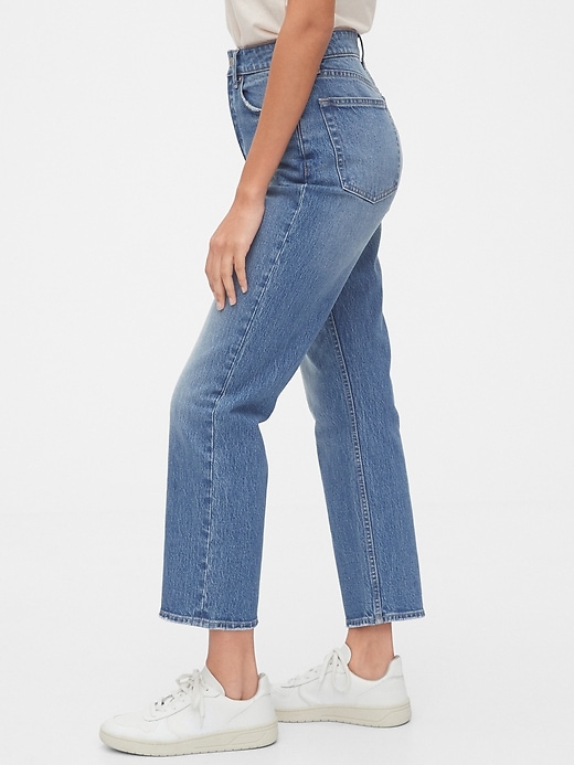 Image number 1 showing, High Rise Curvy Cheeky Straight Jeans